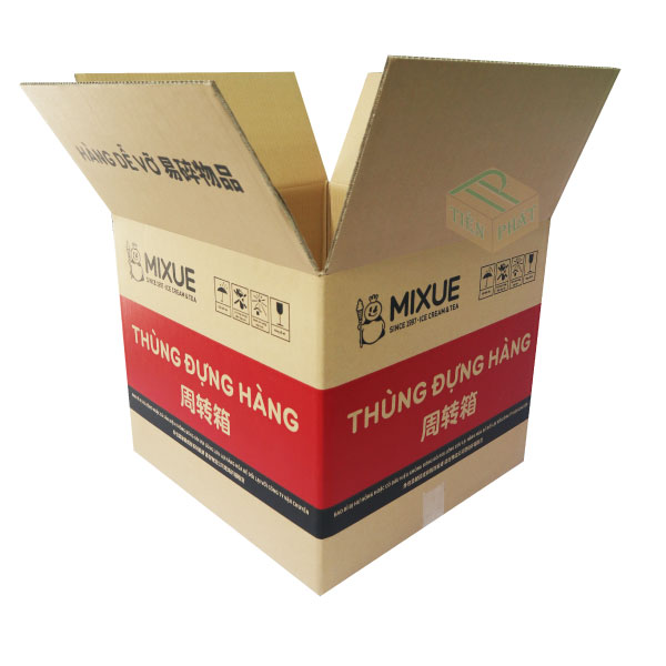 In thùng carton đóng hàng 5 lớp flexo 46x45x40 ở TPHCM